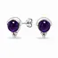 Amethist oorknopjes Lusa