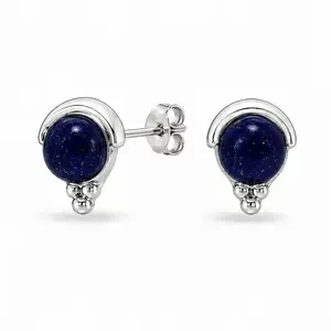 Lapis Lazuli oorknopjes Lusa