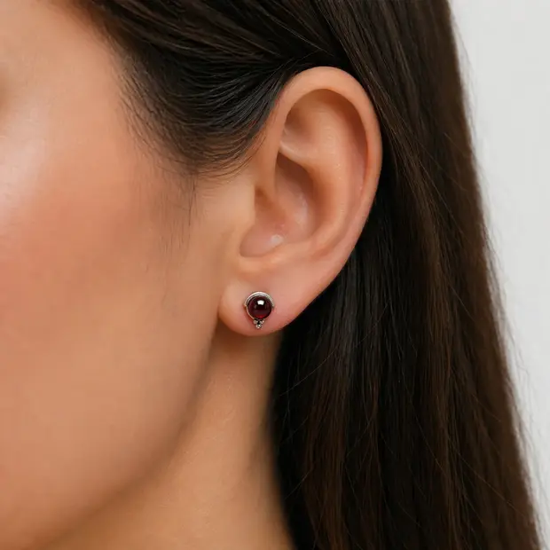 Granaat oorknopjes Lusa