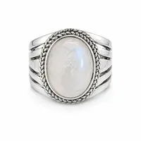 Zilveren ring Moonstone Yori
