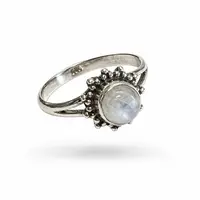 Zilveren ring maansteen Layla