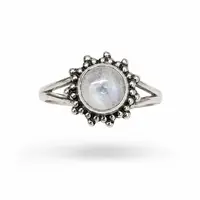 Zilveren ring maansteen Layla