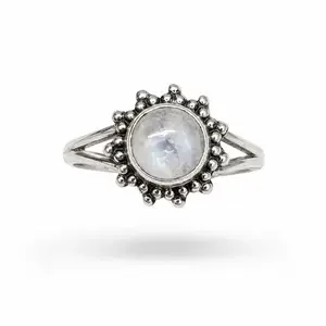Zilveren ring maansteen Layla