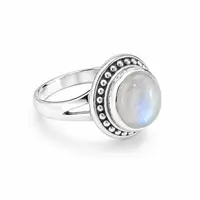 Zilveren ring Moonstone Ezira