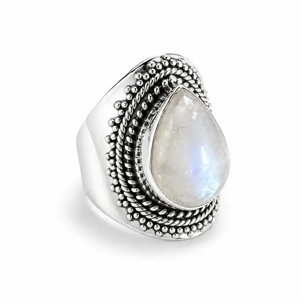 Zilveren ring Maansteen Ranisha Zilveren ring Maansteen Ranisha