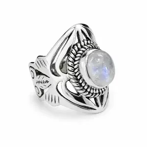 Zilveren ring Moonstone Angelica