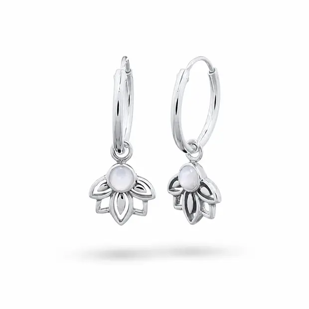 Hoop oorbellen Lotus Hoop oorbellen Lotus