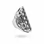 Zilveren Boho ring Flower of life