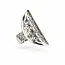 Zilveren ring Flower of life