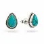 Turquoise oorknopjes Luella