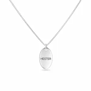 Ketting ovaal met gravure