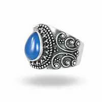 Blauwe Chalcedoon ring Divya