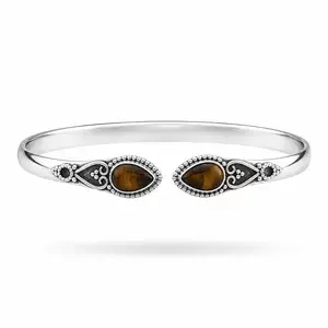 Zilveren edelsteen armband Vanida Tiger eye