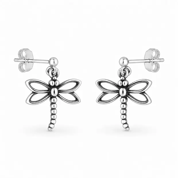 Zilveren oorbellen Libelle Liberty Zilveren oorbellen Libelle Liberty