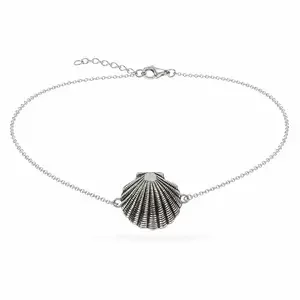 Zilveren enkelbandje Shell