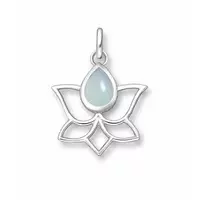 Chalcedoon hanger Lotus