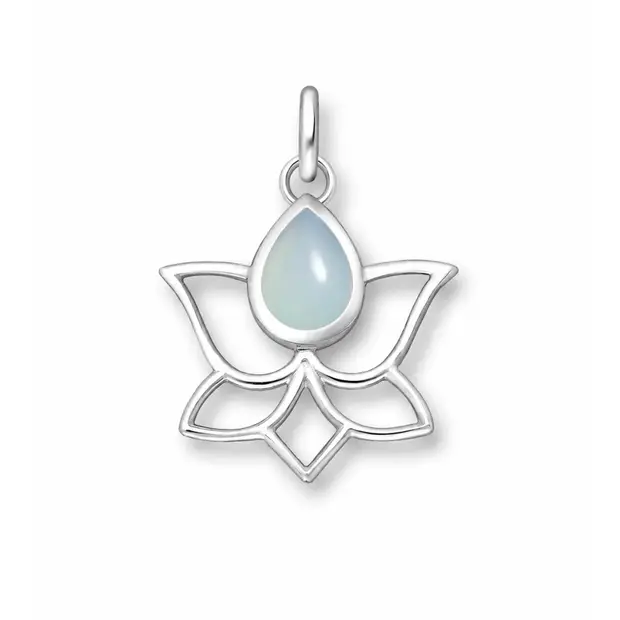 Chalcedoon hanger Lotus Chalcedoon hanger Lotus