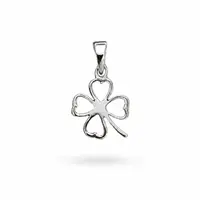 Zilveren hanger Klavertje vier