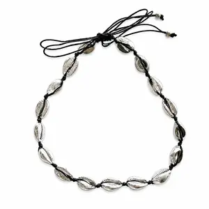 Choker schelpjes zilver