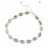 Choker ketting schelpjes zilver Choker ketting schelpjes zilver