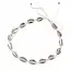 Choker ketting schelpjes zilver Choker ketting schelpjes zilver