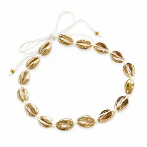 Schelpjes Choker goud