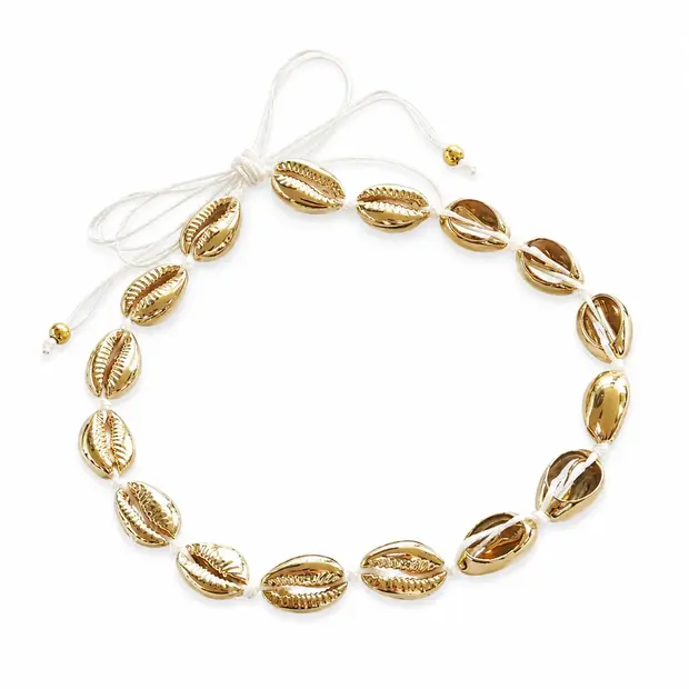 Schelpjes Choker goud Schelpjes Choker goud