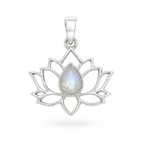 Lotus flower hanger Maansteen