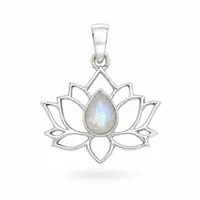Lotus flower hanger Maansteen
