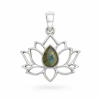 Lotus flower hanger Labradoriet