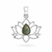 Lotus flower hanger Labradoriet