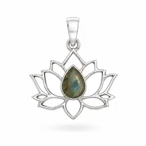 Lotus flower hanger Labradoriet