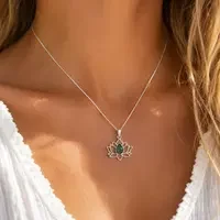 Lotus flower hanger Labradoriet