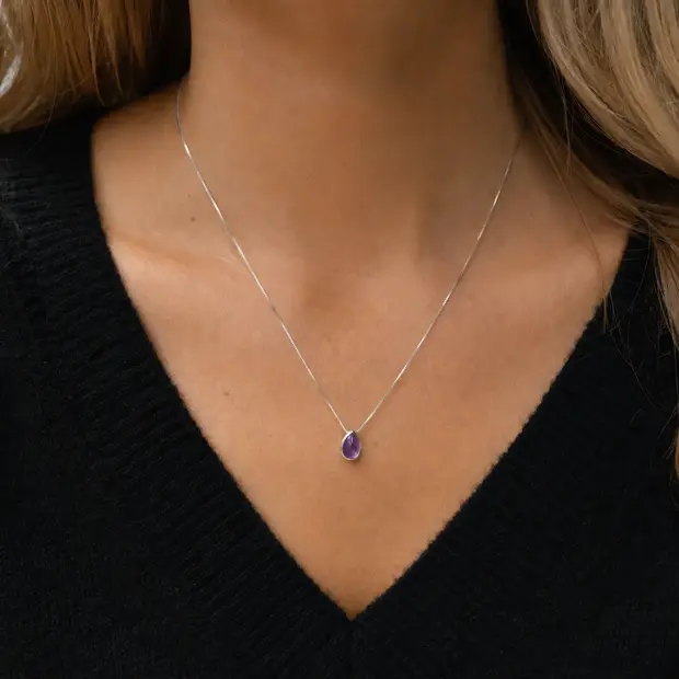 Amethist ketting Linda