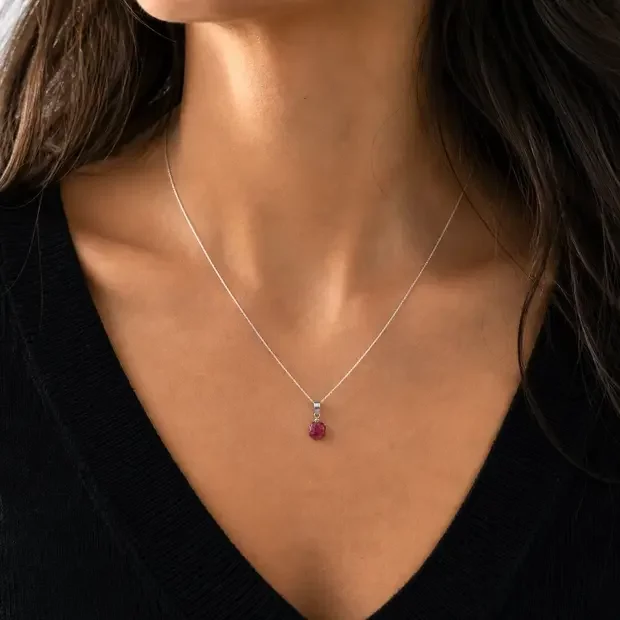 Ruwe Robijn ketting Faya Ruwe Robijn ketting Faya