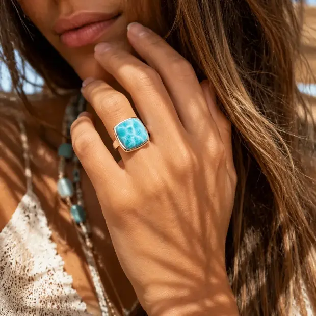 Larimar ring Luz Larimar ring Luz