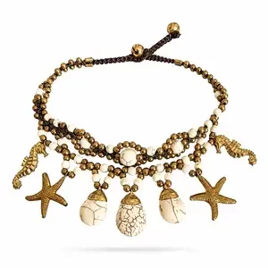 Enkelbandje Sealife off-white