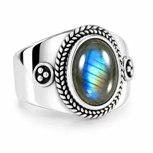 Zilveren ring Labradoriet Yai