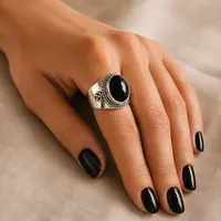 Zilveren ring Black Onyx Yai