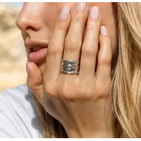 Zilveren brede Bali ring Celuk Zilveren brede Bali ring Celuk