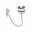 Zilveren Ear cuff Chain Bali style