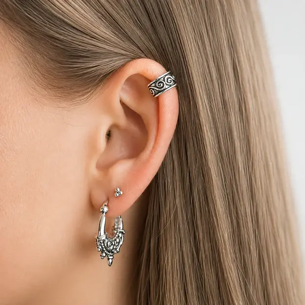 Zilveren earcuff Nicci