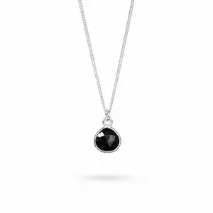 Zwarte spinel ketting druppel Zwarte spinel ketting druppel