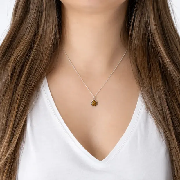 Tijgeroog ketting druppel Tijgeroog ketting druppel