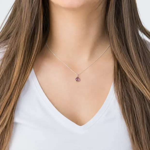 Amethist ketting druppel Amethist ketting druppel