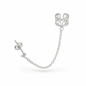 Zilveren chain earcuff Mare