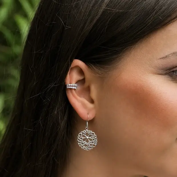 Zilveren earcuff Florentine