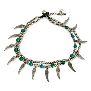 Angel wings enkelbandje turquoise