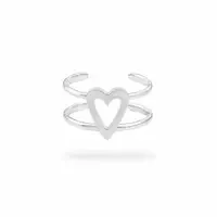 Zilveren Ear cuff Heart