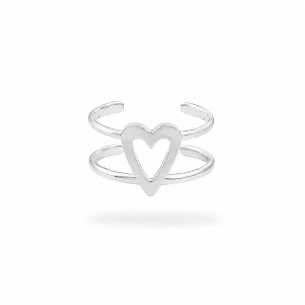 Zilveren Ear cuff Heart Zilveren Ear cuff Heart